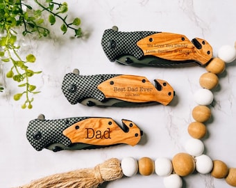 Fathers Day Gift from Daughter, Fathers Day Gift from Wife, Fathers Day Gift from Kids, Personalized Engraved Pocket Knife Gift,Gift for Him