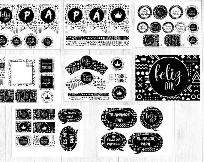 Printable Kit Breakfasts Father's Day Tags Stickers - Etsy