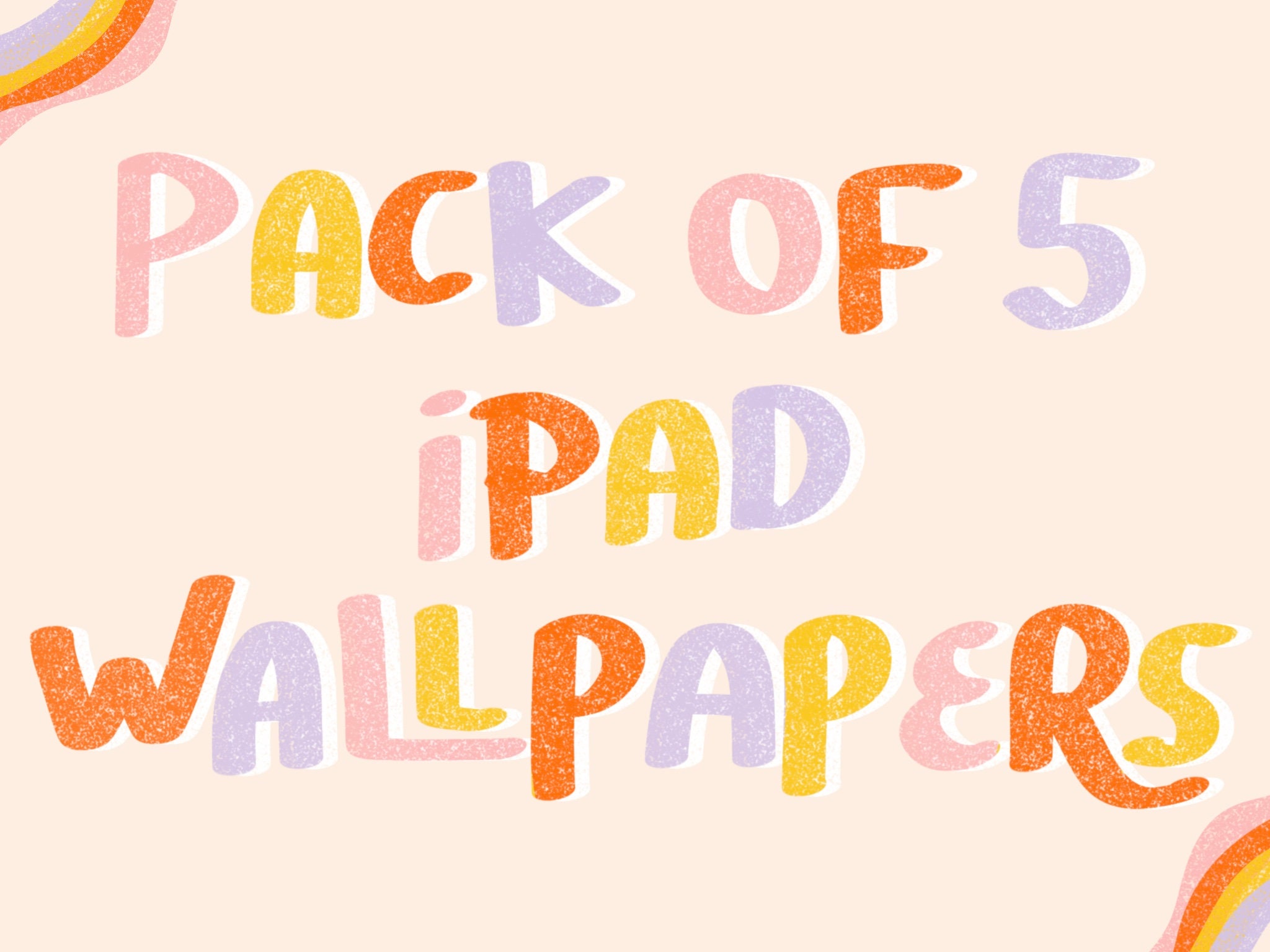 Estético iPad pack de 5 fondos de pantalla - Etsy México