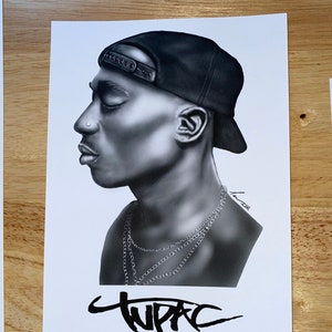 2Pac | Tupac Shakur art | 2Pac Portrait | digital prints | hip hop art
