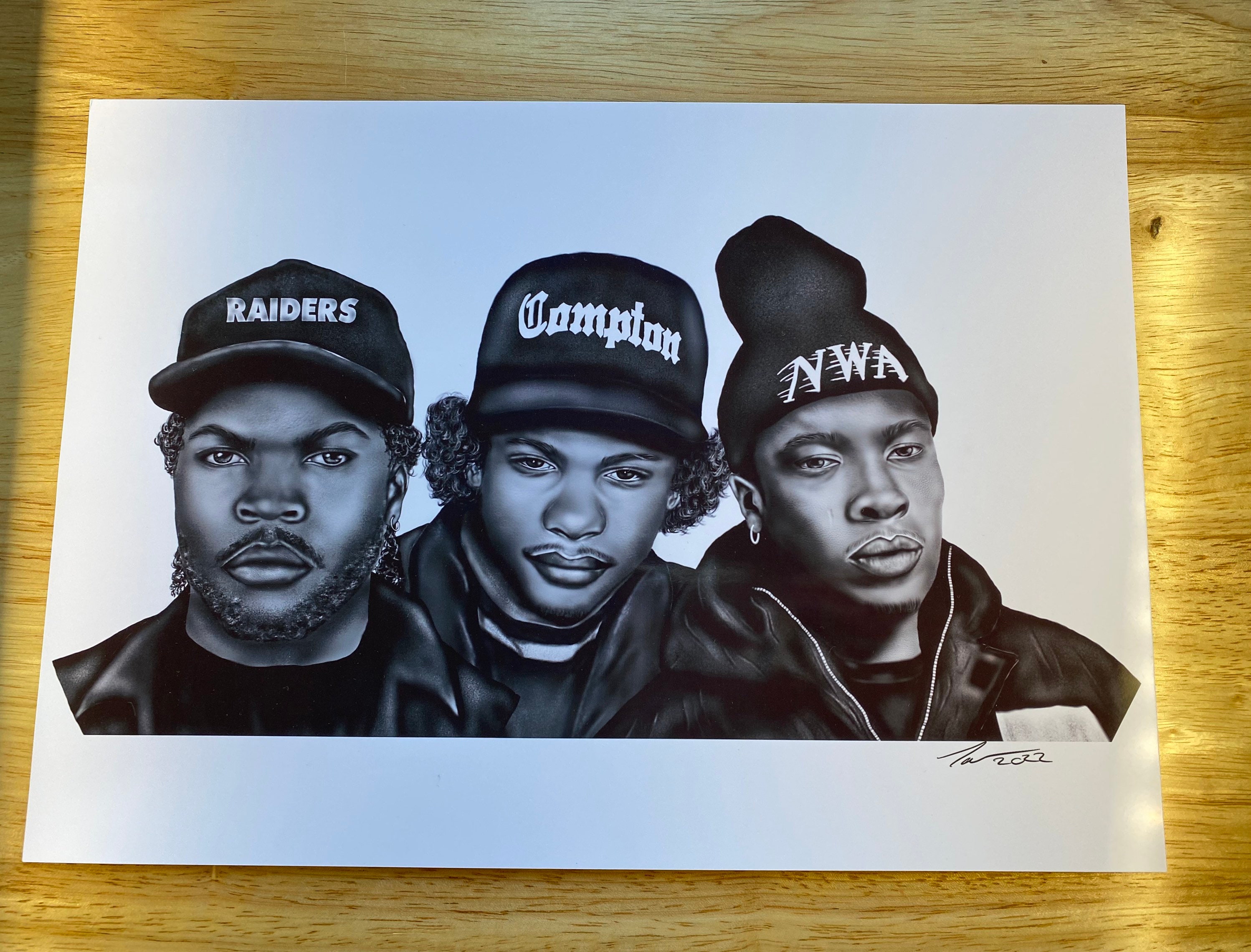 洋楽 NWA Eazy-E Ice Cube Dr Dre / RAP PAGES N.W.A | NWA Art | Eazy E | Ice Cube | Dr Dre | Realisim Art