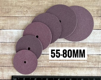 55-80mm Cardboard discs for teddy bears, teddy dolls, knitted and textile toys and other craft projects