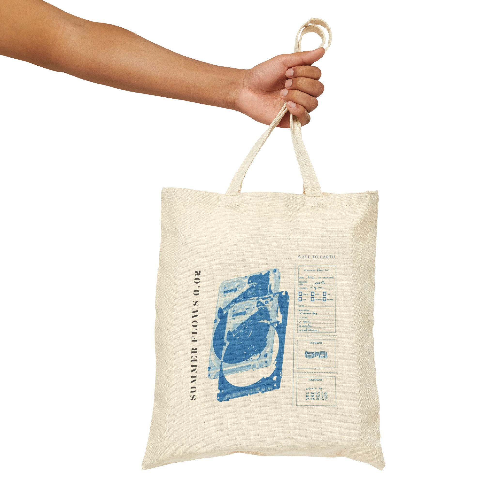Wave to Earth Tote Bag, Summer Flows 0.02, Tote Bag, Heavy