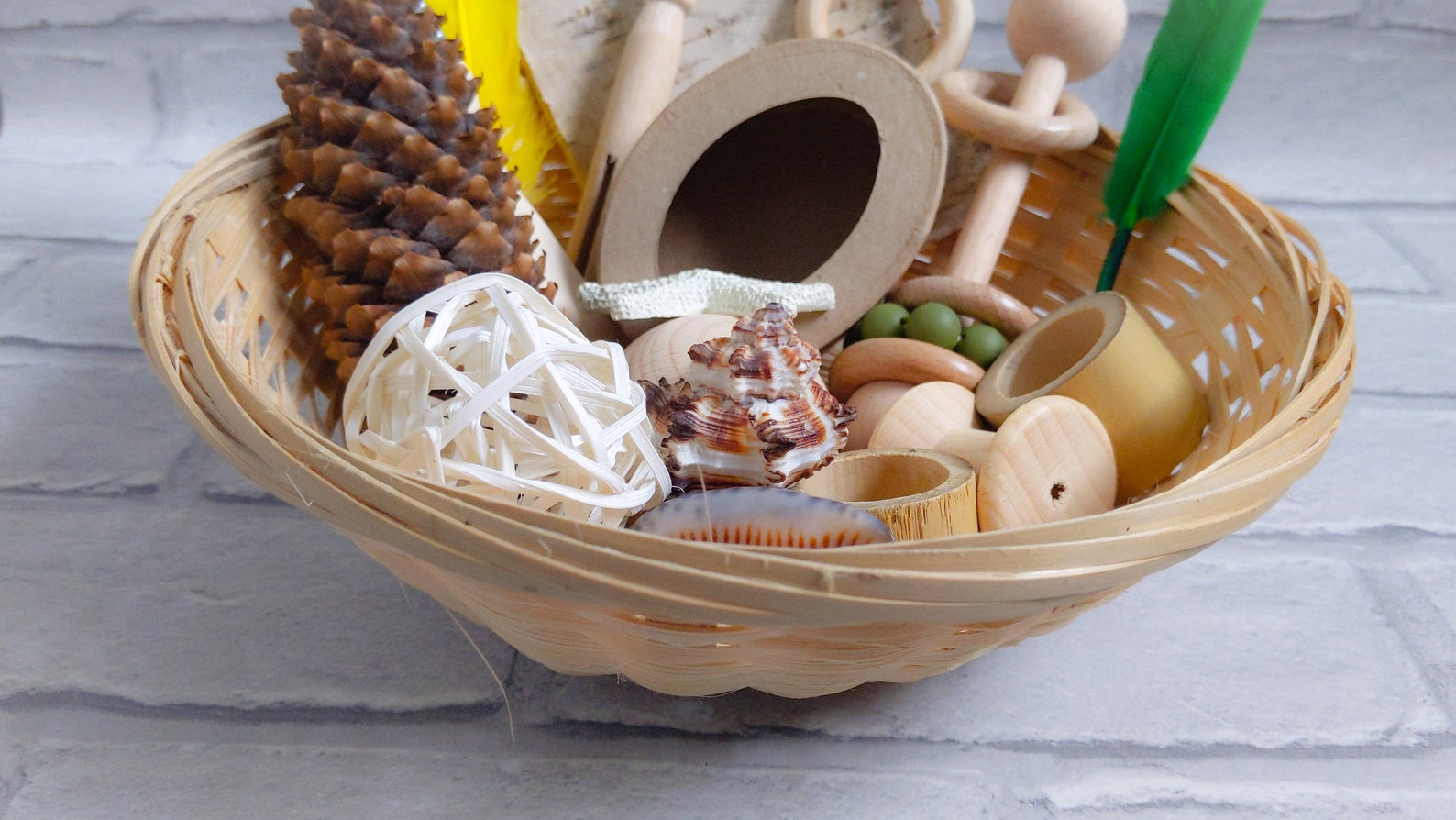 Baby Sensory Basket Montessori Treasure Basket Personalised Etsy UK