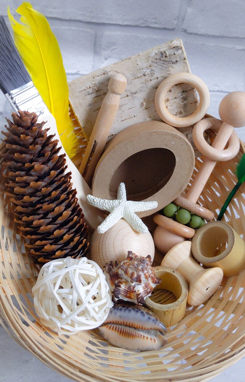 Baby Sensory Basket Montessori Treasure Basket Personalised Etsy UK