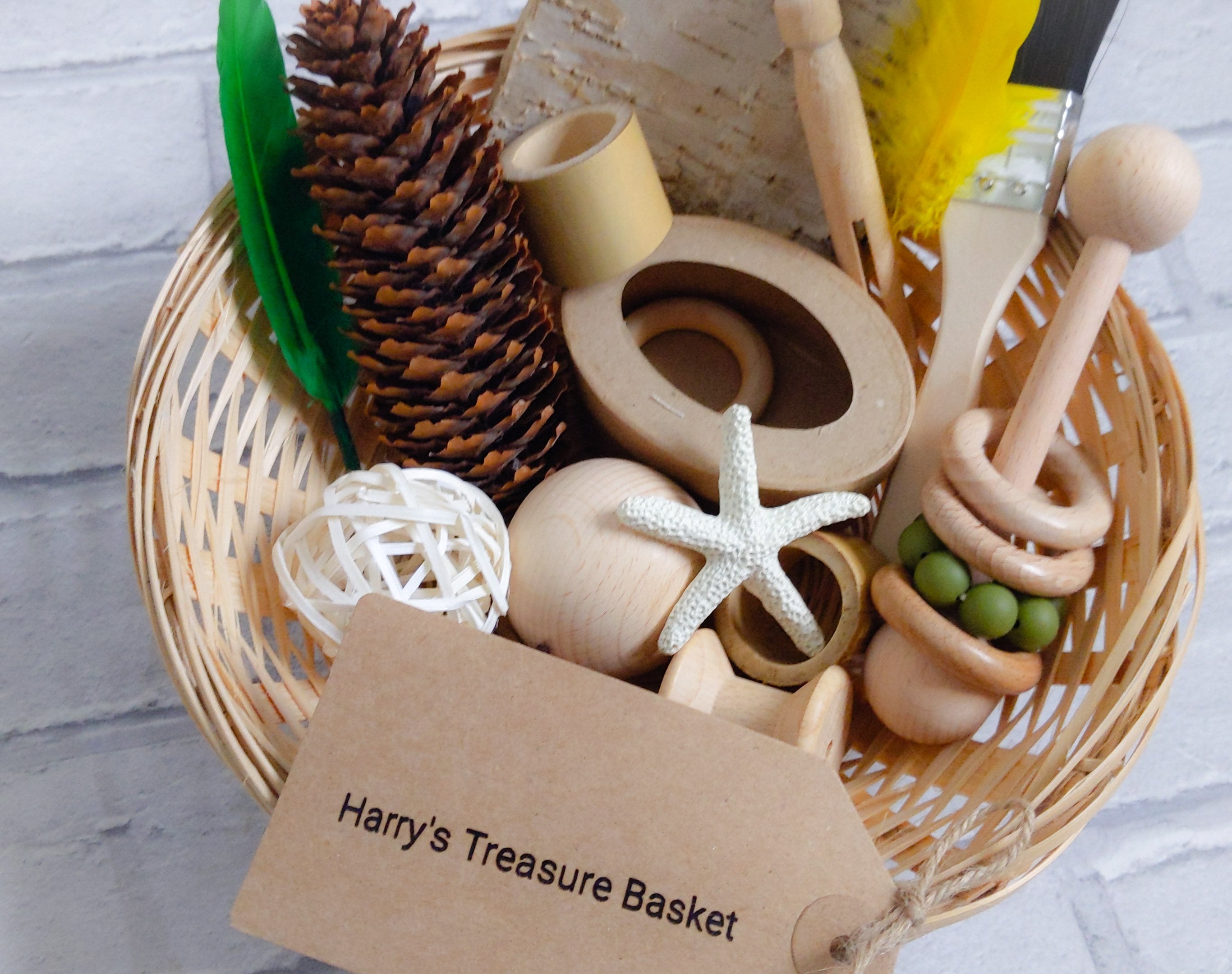 Baby Sensory Basket Montessori Treasure Basket Personalised Etsy UK