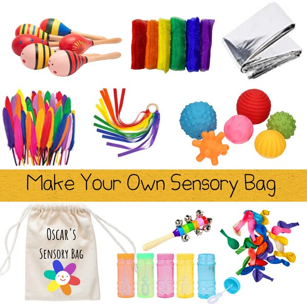 Create Your Own Sensory Bag for Baby, Personalised Sensory Bag, Sensory Toys for Baby