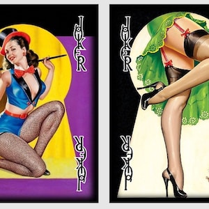 Pin Up Girls-speelkaarten. Peter Driben Poker- en bridgekaarten