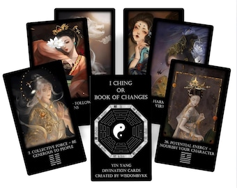 Book of Changes oracle deck with Guidance. I Ching oracle cards.