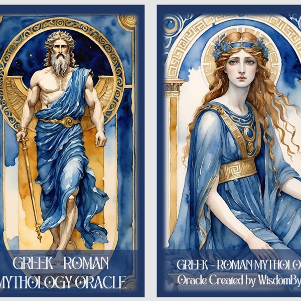 Deck oracle de la mythologie romaine grecque. Cartes oracle dieux et déesses