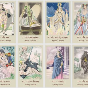 Romantic Love Tarot Deck. Watercolor Tarot Cards - Etsy