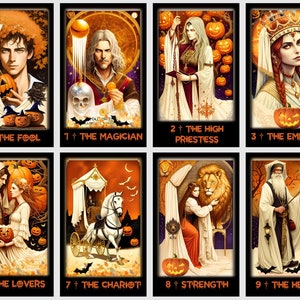 Halloween Tarotkarten Deck. Süßes oder Saures Tarotkarten