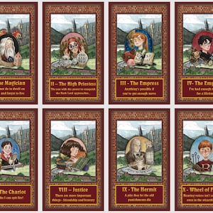 Jeu de tarots Wizard World. Cartes de tarot de l'école de magie