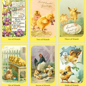Ostern Tarot Deck. Vintage-Tarot