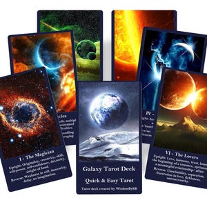 Astrologie und Sternzeichen Orakel Deck. Weissagungs Orakel Karten.