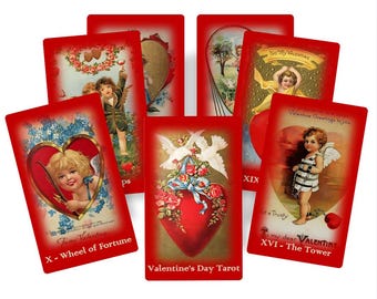 Valentine’s Day Tarot Valentines Day Tarot Deck. Love Tarot - Etsy