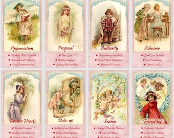 Romantic Love oracle deck. Victorian Era Love oracle cards