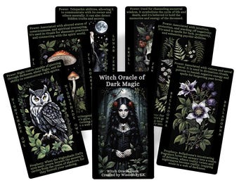 Witch Oracle of Dark Magic. Witchcraft oracle cards
