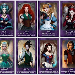 Horror Princess fairytale Oracle cards . Disney inspired oracle deck