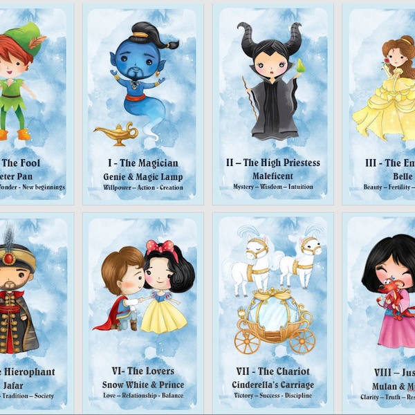 Fairy Tales Tarot deck. Princess and Prince tarot cards