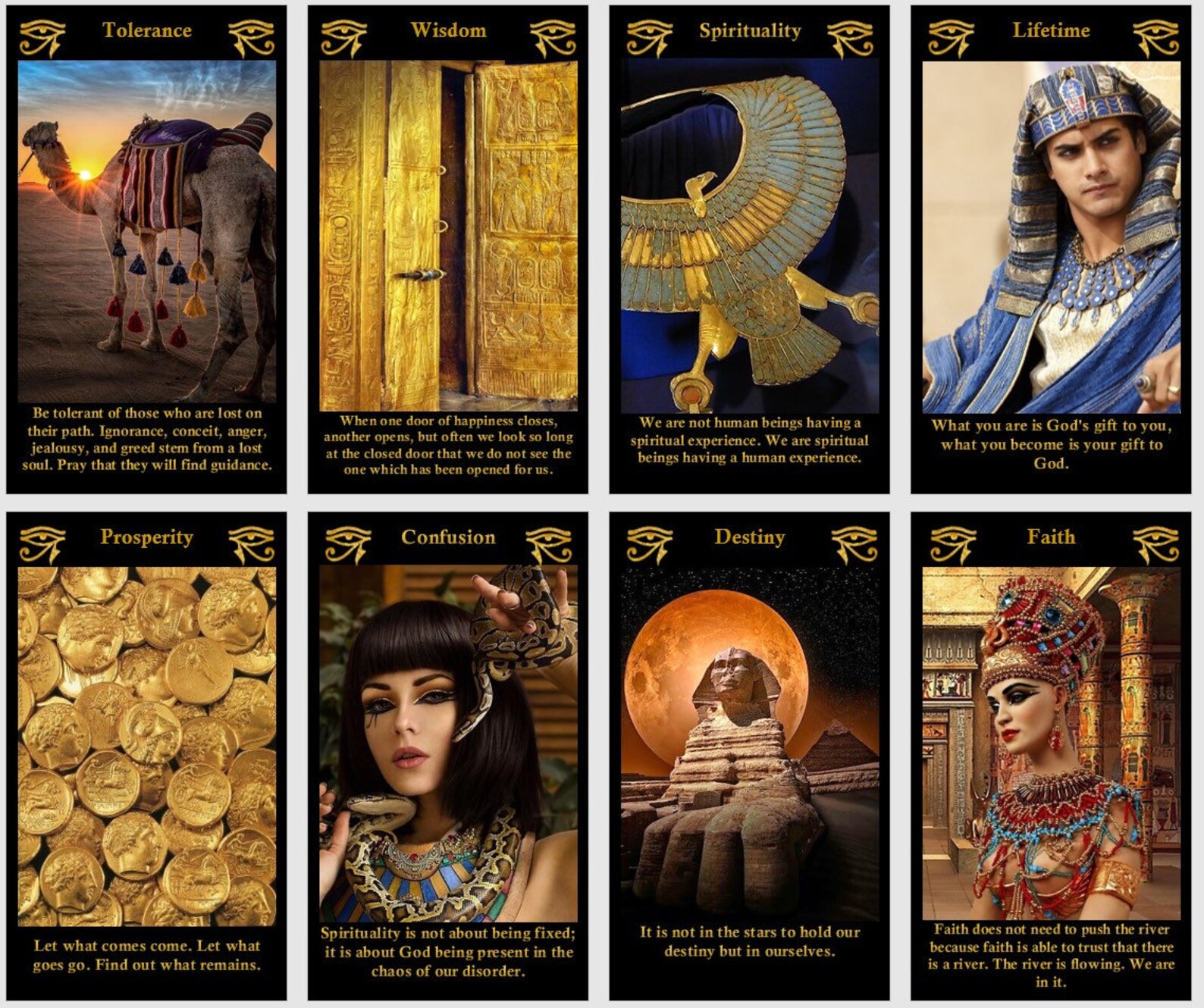 Egyptian God Oracle Deck. Eye of Horus Oracle Cards Etsy