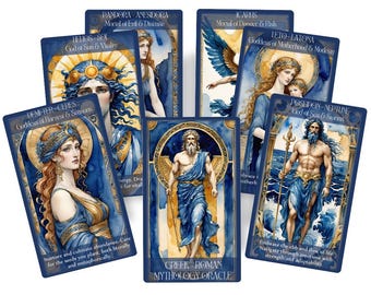Greek Roman Mythology oracle deck with Guidance. Olympian Gods and Goddesses  oracle cards
