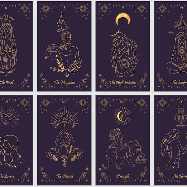 Jeu de tarot sur la fertilité. Cartes de tarot magiques de grossesse