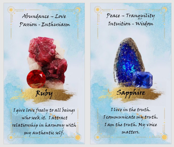 Crystal Healing Oracle and Inspiration Cards. Reiki and Chakra Etsy