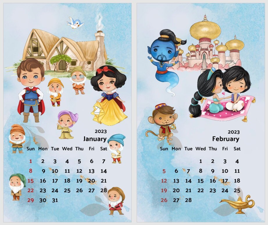 Calendar 2023. Fairy Tales Calendar. - Etsy Israel