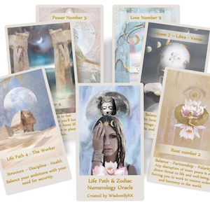 Oráculo de Numerología: Camino de Vida y Zodíaco (100 cartas)