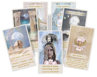 Numerologie Orakel Deck: Lebensweg & Sternzeichen (100 Karten)