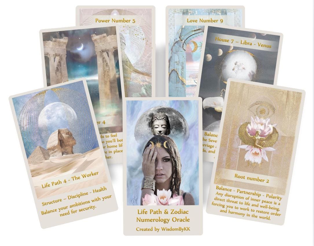 Baraja de oráculo IN2IT Zodiac 108 con palabras clave, 132 cartas de oráculo basadas en astrología y numerología en caja rígida de 12 x 7 cm Compra barata en