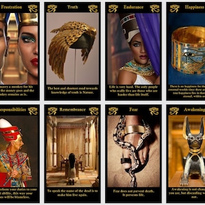 Jeu d'oracle du dieu égyptien. Cartes oracle de l' Eyeil d'Horus