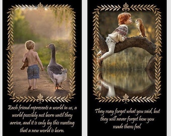 Friendship oracle cards. Affirmation cards.