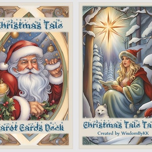 Christmas Tale Tarot cards decks. Christmas gift
