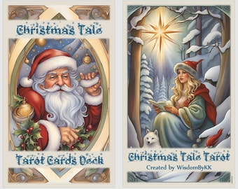 Christmas Tale Tarot cards decks. Christmas gift