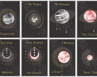 Cosmic Timing oracle deck. Time predictions oracle cards