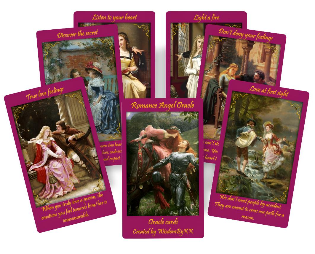 Romance Angels Oracle Deck. Love Oracle Cards - Etsy