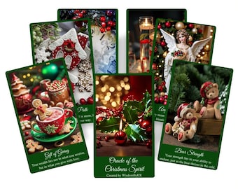 Christmas Oracle Cards: 56-Card Deck with Velvet Bag