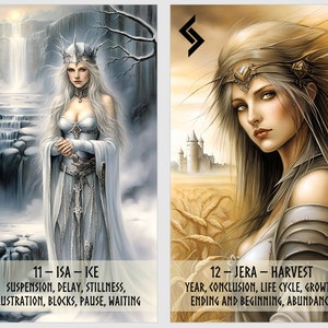 Kaartenspel Nordic Runes. Ouderling Futhark en Binded Runes