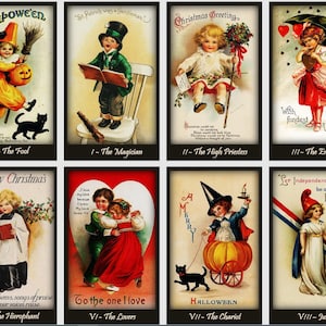 Baraja de tarot Season Greetings. Tarot vintage