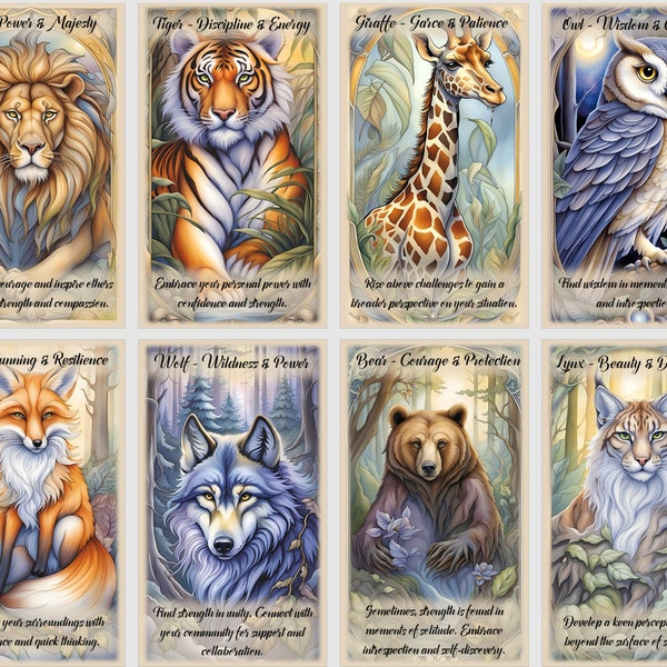 Jeu de cartes Oracle esprit animal. Jeu de cartes Oracle de la nature