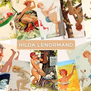 Carte Hilda Lenormand – Un giocoso mazzo di 36 carte Oracolo. Carte Madame Lenormand