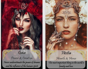 Goddess Power oracle deck. Affirmation cards.
