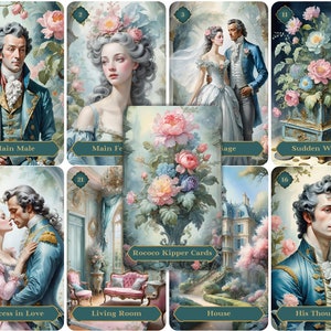 Rococo Kipper-kaarten. Kipper Oracle-kaartenspel