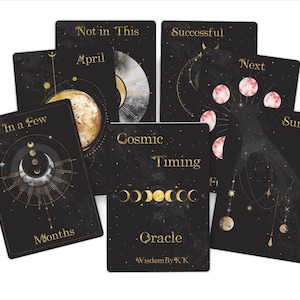 Talia kart wyroczni Cosmic Timing. Karty wyroczni przewidujące czas.