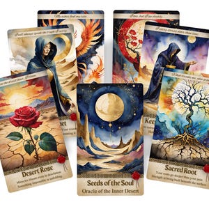 Cartes Oracle Seeds of the Soul. Oracle du désert intérieur.