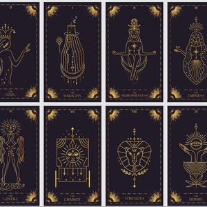 Baraja de Tarot de la Noche Estrellada. Cartas del Tarot de la Magia Nocturna