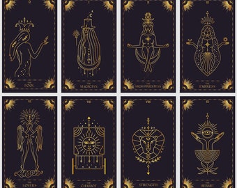 星空の夜のタロットデッキ：手作り占いカード - Etsy 日本