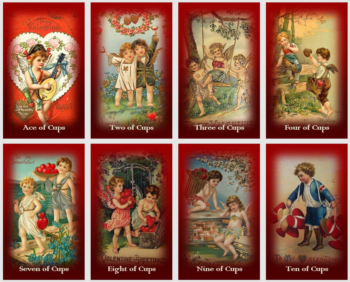 Valentine,s Day Tarot Deck. Vintage Tarot - Etsy